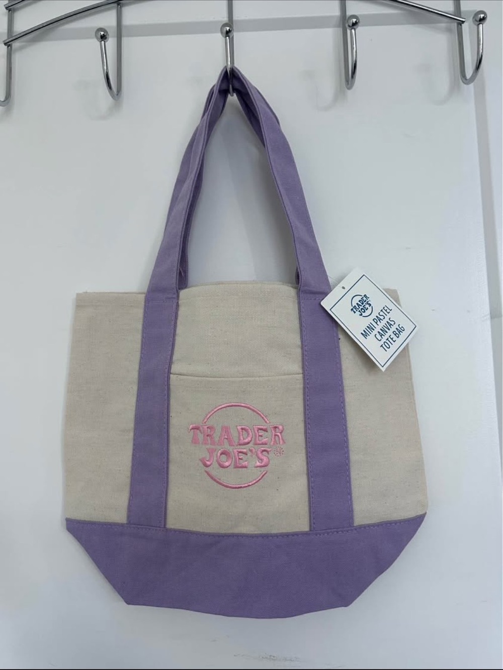Trader Joe’s Mini Tote Pastel — Lavender